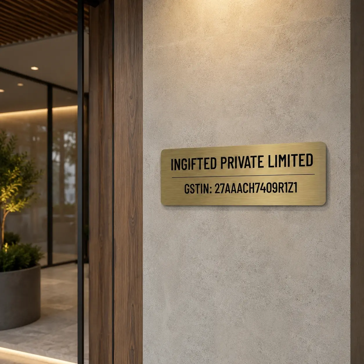 Corporate Signature Nameplate
