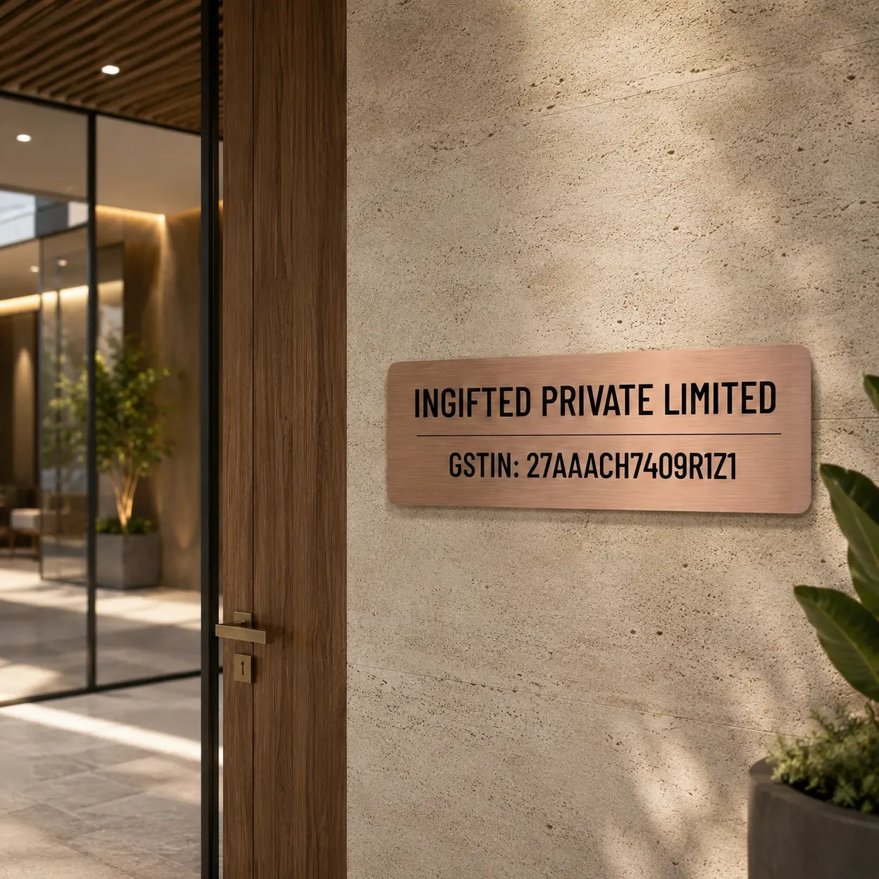Corporate Signature Nameplate