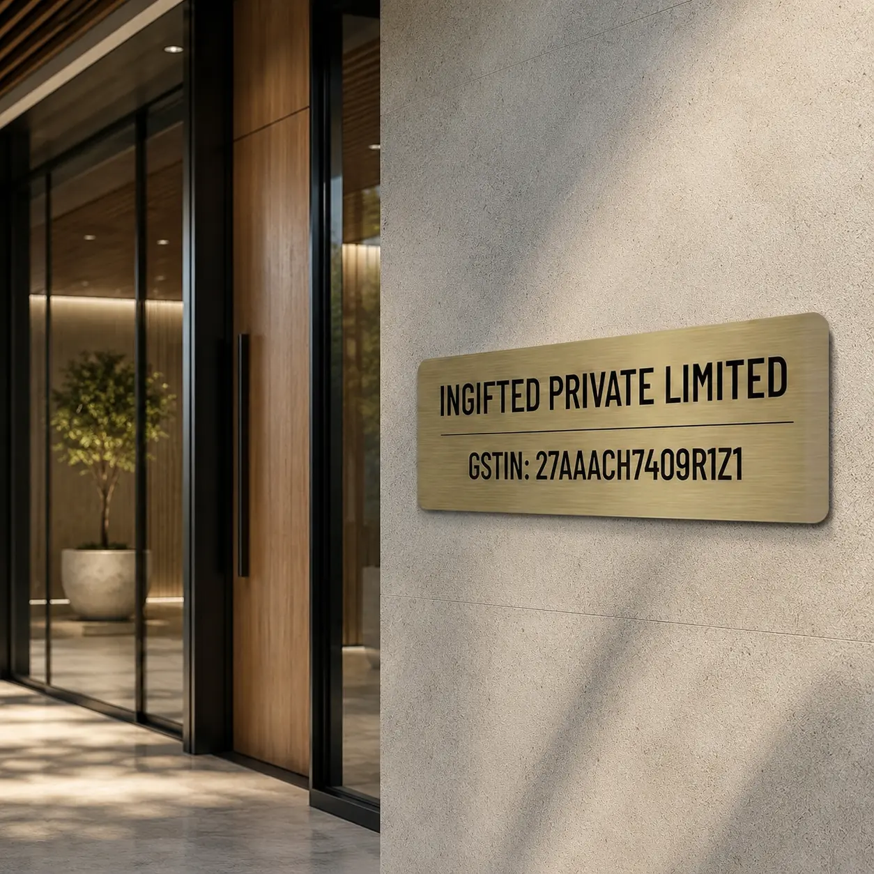 Corporate Signature Nameplate
