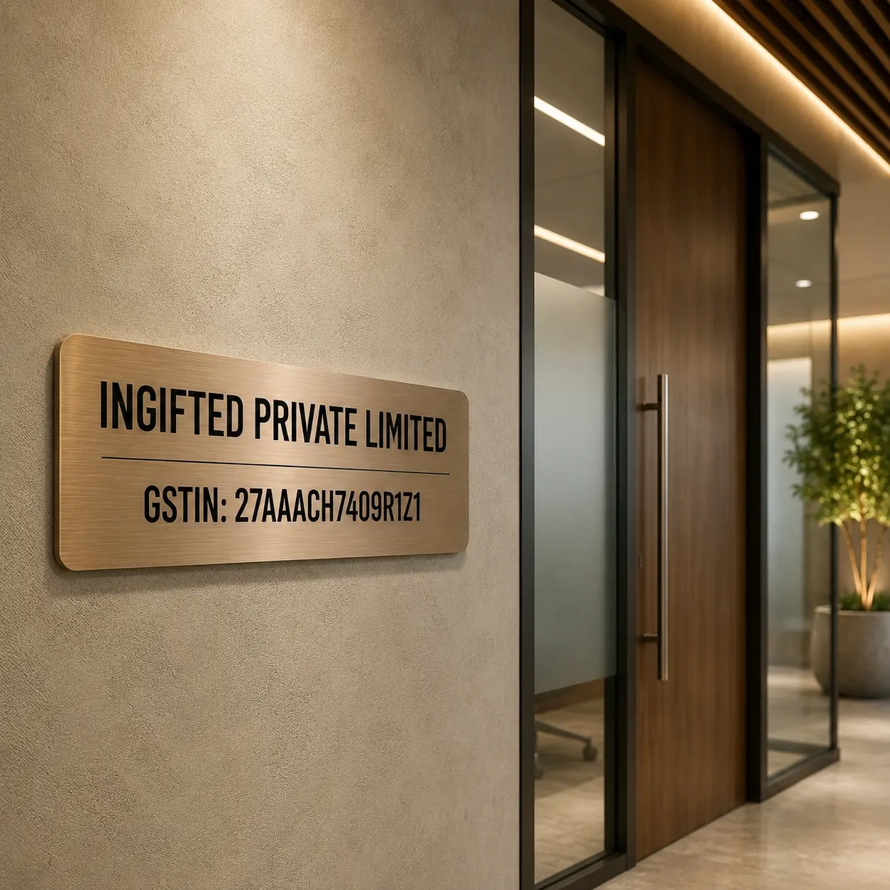 Corporate Signature Nameplate