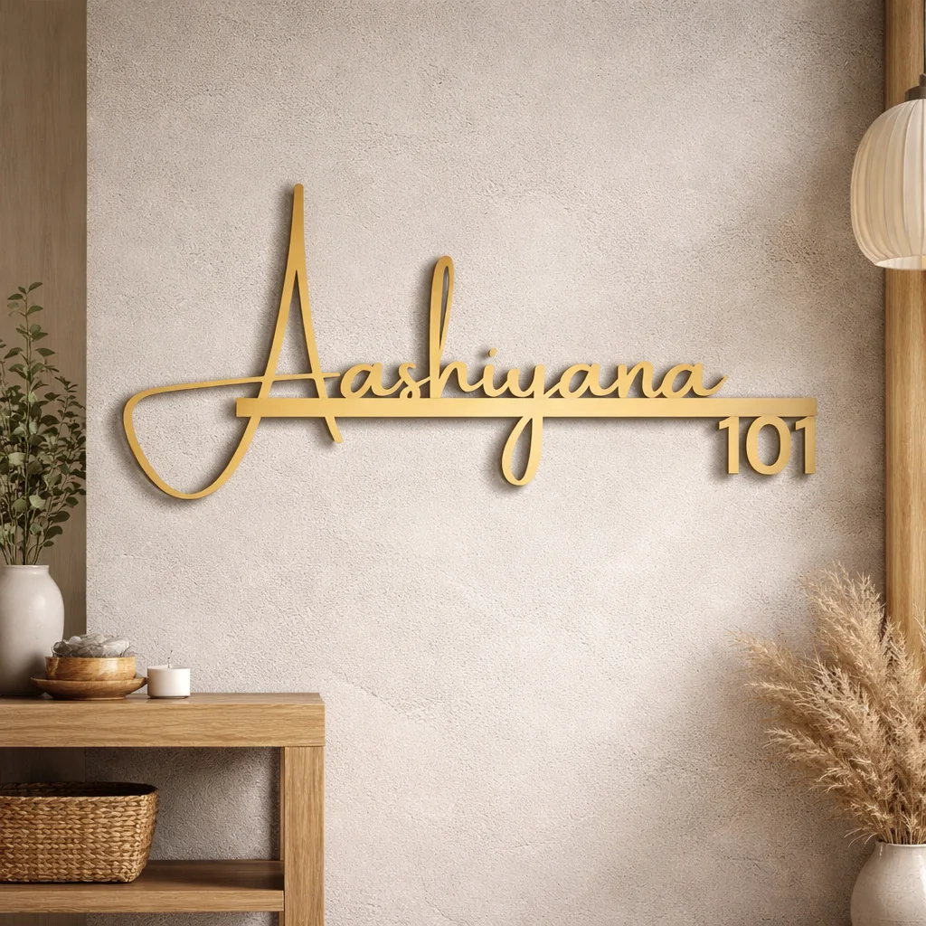 Designer Signature Name Plate