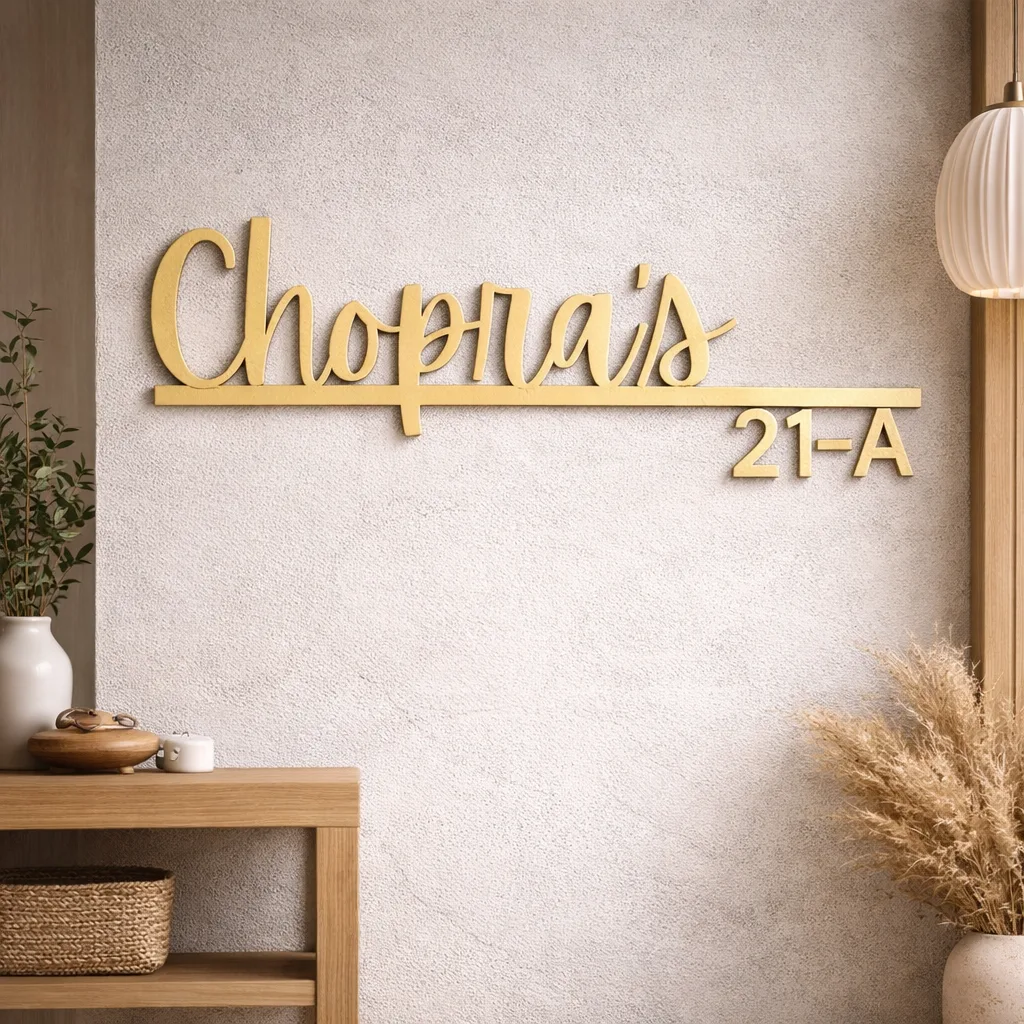 Designer Signature Name Plate