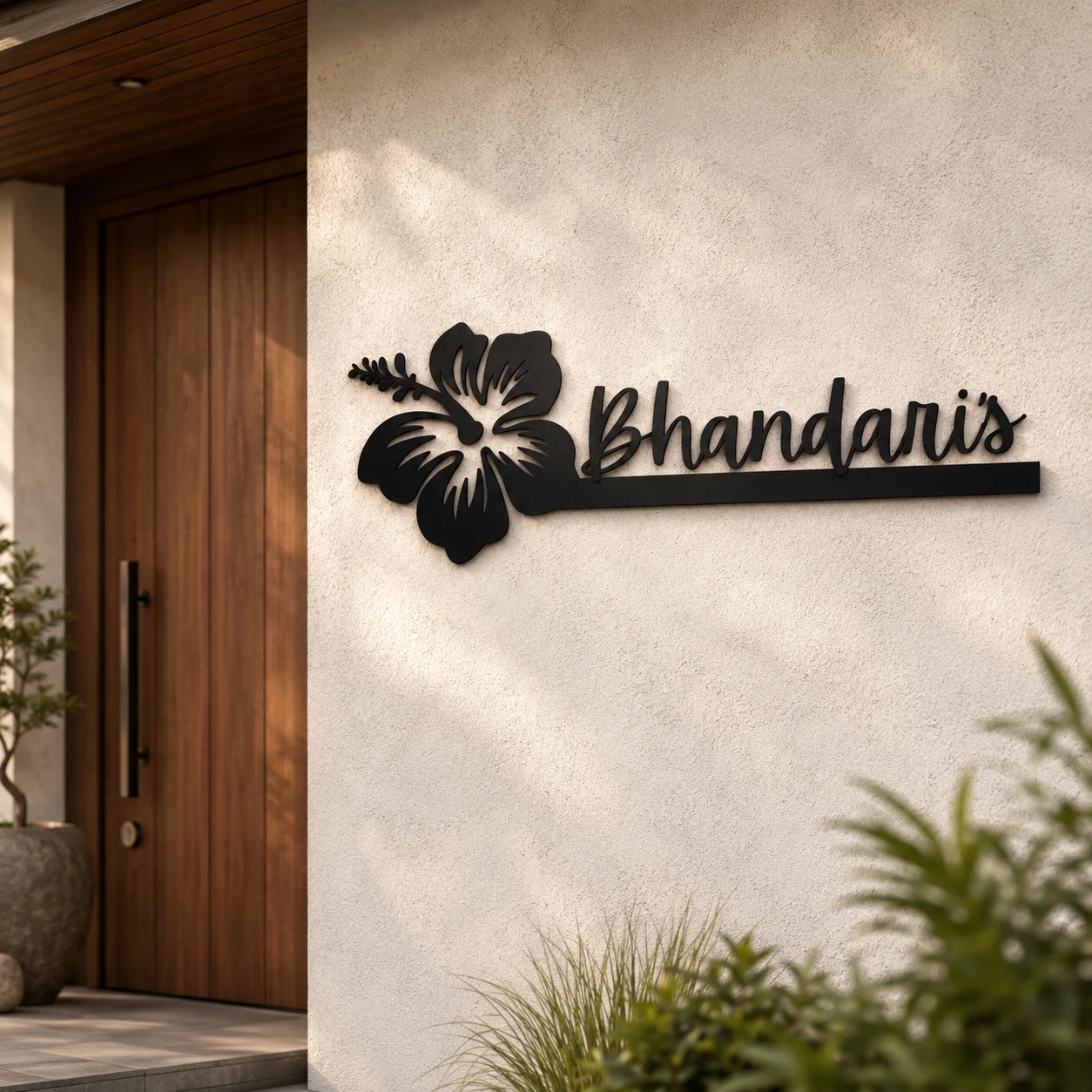 Floral Swirl Name Plate