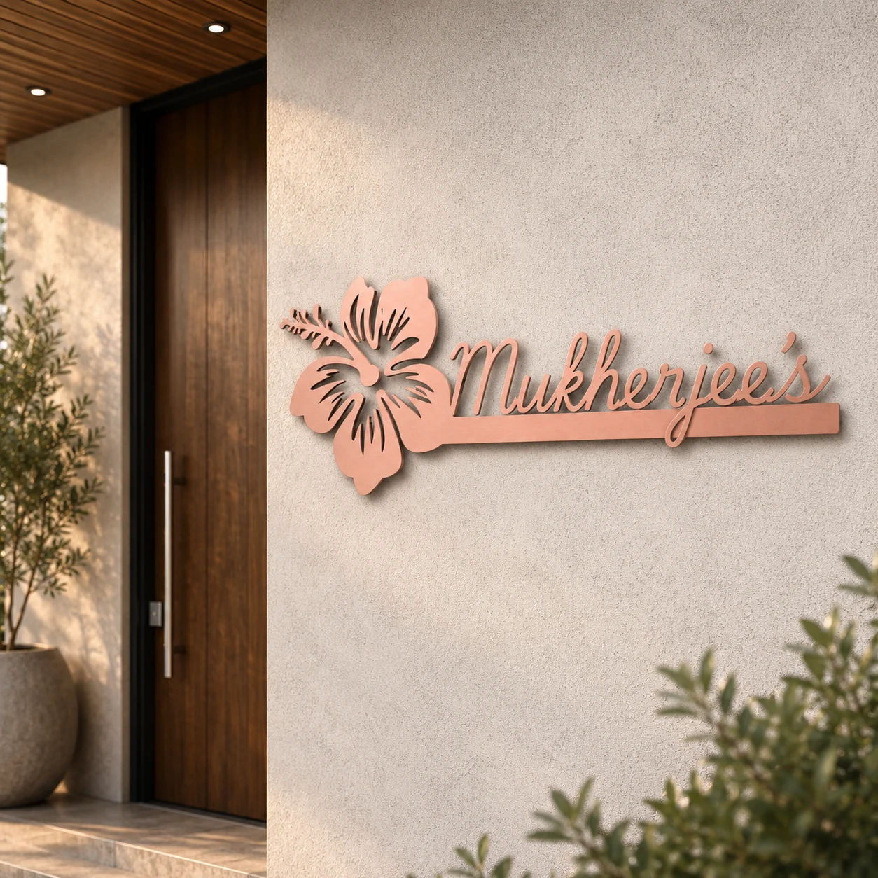 Floral Swirl Name Plate