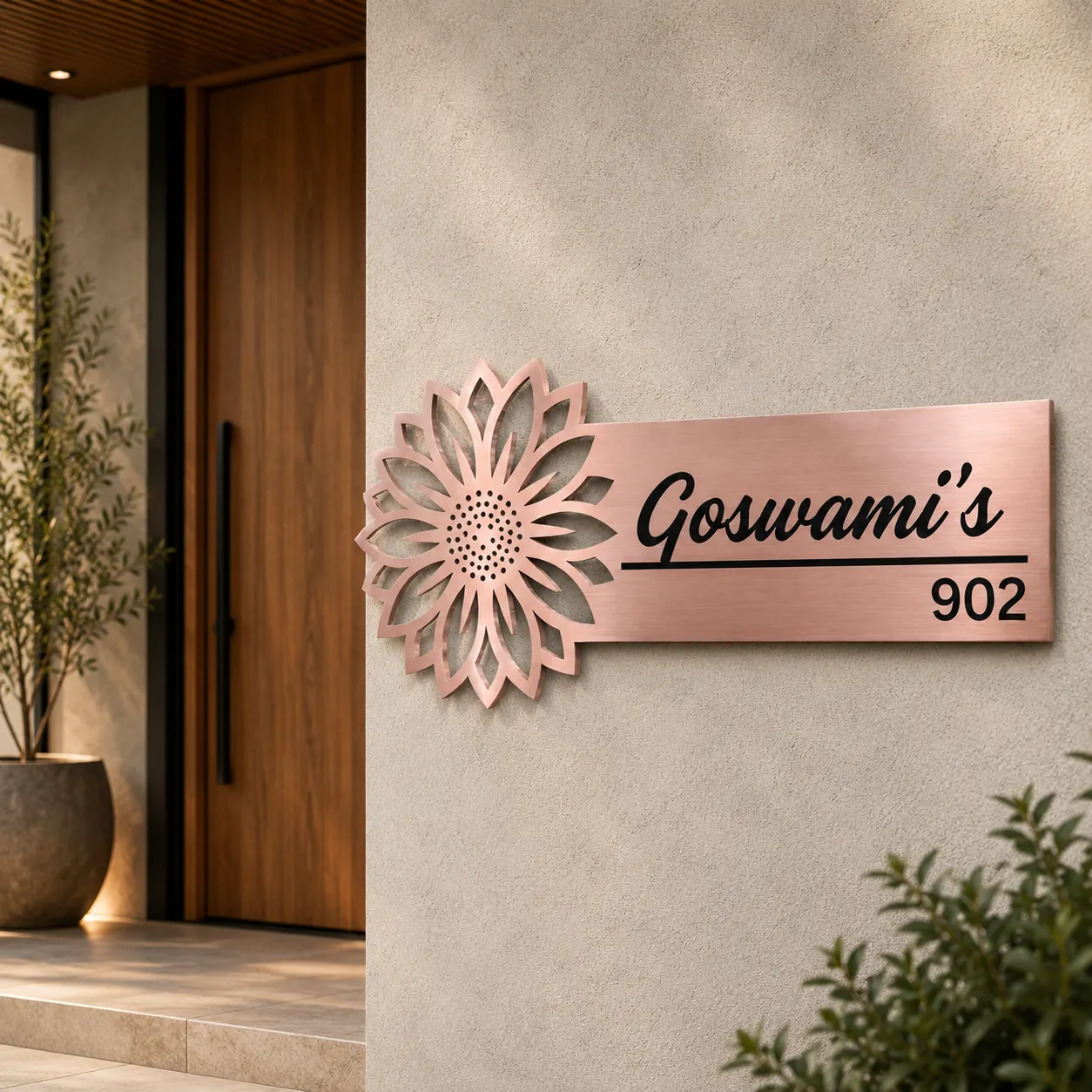 Luxury Blossom Name Plate