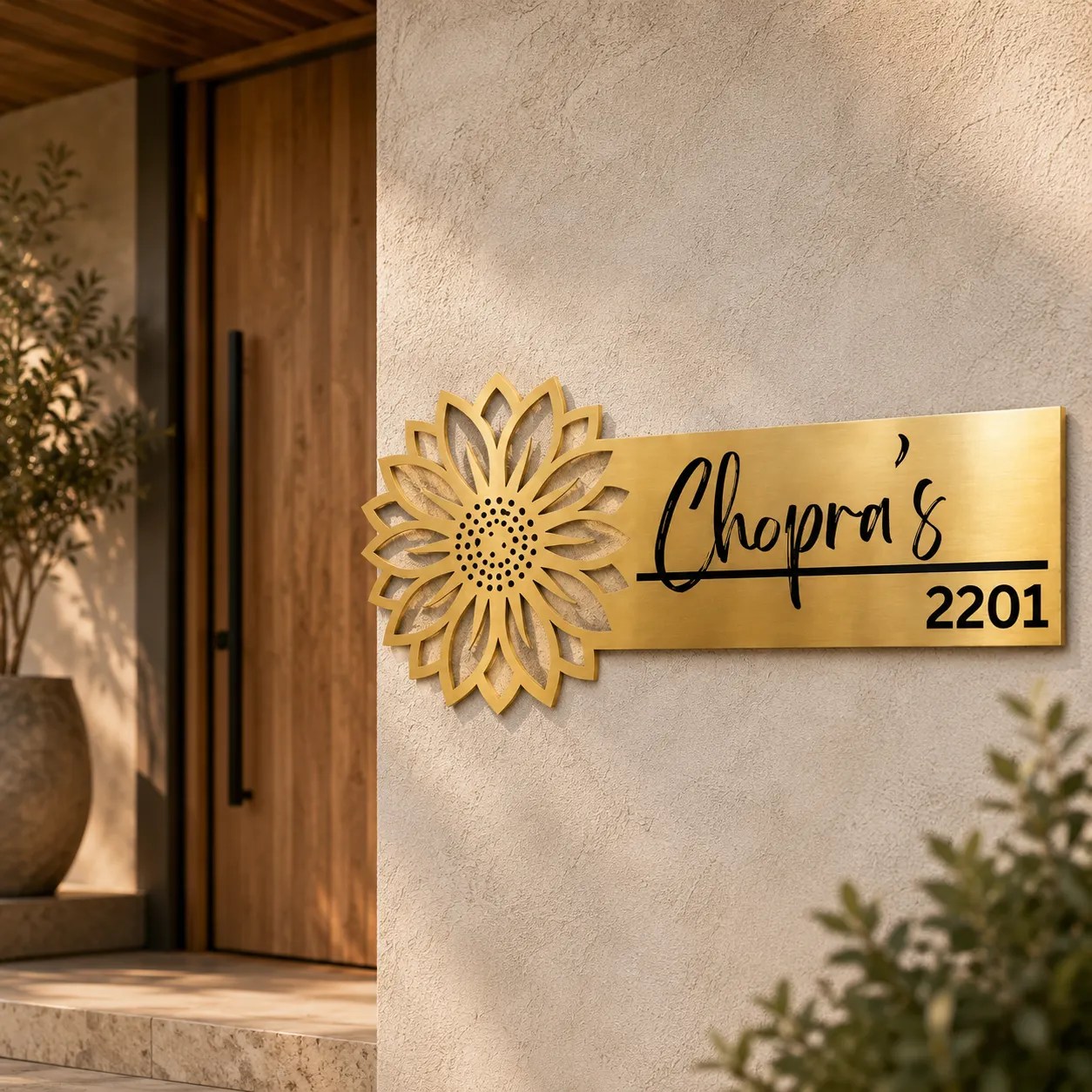 Luxury Blossom Name Plate